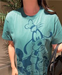 DISNEY(DISNEY)/【DISNEY/ディズニー】天竺プリント半袖Tシャツ（ミッキー・ドナルド・グーフィー・プーさん・チップ&デール・トイストーリー）/アクアグリーン