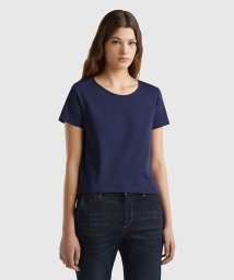 BENETTON (women)/クルーネックアシンメトリーサイドスリット半袖Tシャツ・カットソー/506008092