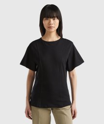BENETTON (women)(ベネトン（レディース）)/ボートネック半袖Tシャツ・カットソー/ブラック