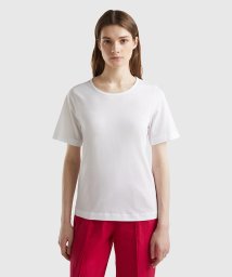BENETTON (women)(ベネトン（レディース）)/クルーネック半袖Tシャツ・カットソー/ホワイト