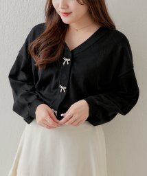 OLIVE des OLIVE/リボンカーディガン　トップス　カーディガン　春　オフィス/506014103