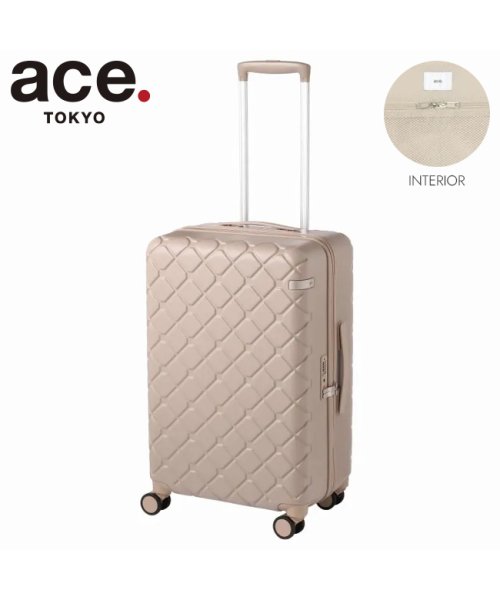 ace.TOKYO(トーキョーレーベル)/エース スーツケース Mサイズ 51L ストッパー付き かわいい 可愛い 女性 ace. TOKYO 05382 キャリーケース キャリーバッグ/モカ