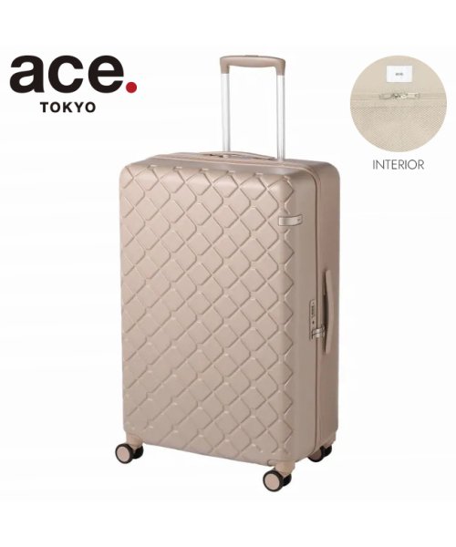 ace.TOKYO(トーキョーレーベル)/エース スーツケース Lサイズ 84L 受託無料 158cm以内 ストッパー付き 大容量 ace. TOKYO 05384 キャリーケース キャリーバッグ/モカ