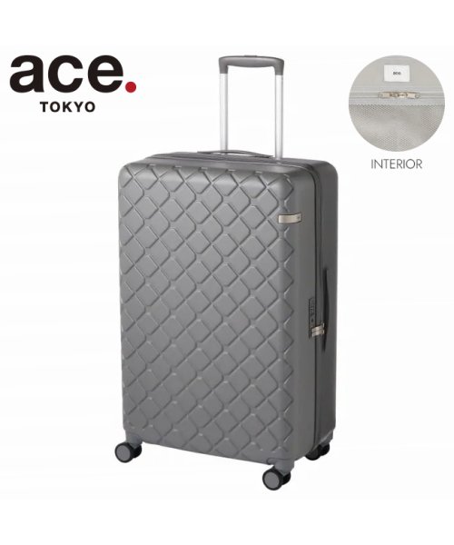 ace.TOKYO(トーキョーレーベル)/エース スーツケース Lサイズ 84L 受託無料 158cm以内 ストッパー付き 大容量 ace. TOKYO 05384 キャリーケース キャリーバッグ/ダークグレー