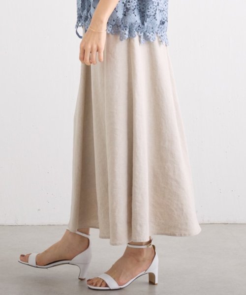 ビアズリー(BEARDSLEY) |《2サイズ展開》リネンフレアースカート  