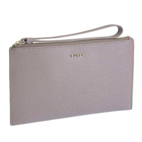 FURLA(フルラ)/FURLA フルラ  CLASSIC XL ENVELOPE クラシック ポーチ 小物入れ レザー/グレー