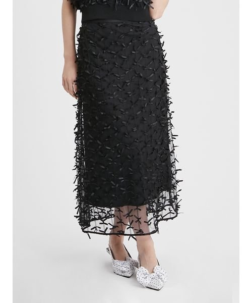 【WEB限定カラー】リボンマテリアルスカート UO1494198207(11550円)