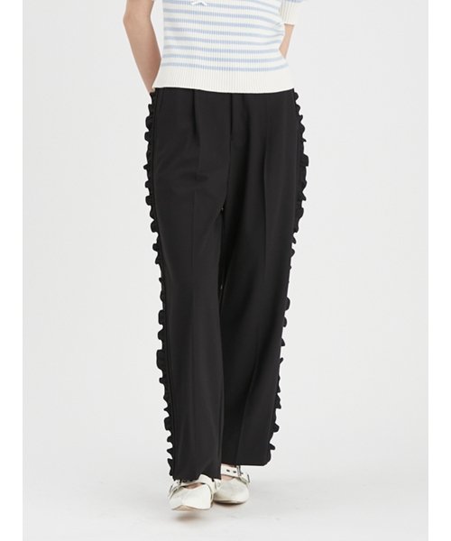 サイドフリルワイドパンツ 予めご了承ください