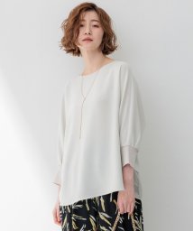 NIJYUSANKU（SMALL SIZE）(23区（小さいサイズ）)/【洗える/一部店舗限定】ストレッチジョーゼット シアー カットソー/ベージュ系