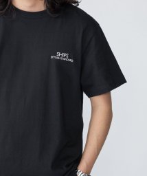 SHIPS MEN(シップス　メン)/*SHIPS: STYLISH STANDARD ロゴ 刺繍 Tシャツ/ブラック