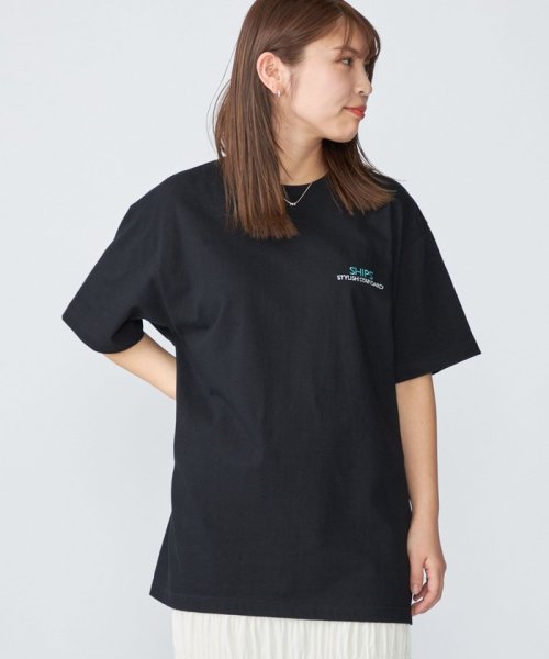 SHIPS MEN(シップス　メン)/*SHIPS: STYLISH STANDARD ロゴ 刺繍 Tシャツ/ダークグレー