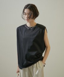 サロン　アダム　エ　ロペ(サロン　アダム　エ　ロペ)/[24SS]Prima Veil ショルダータックノースリーブプルオーバー【UVケア・洗濯耐久】/ブラック（01）