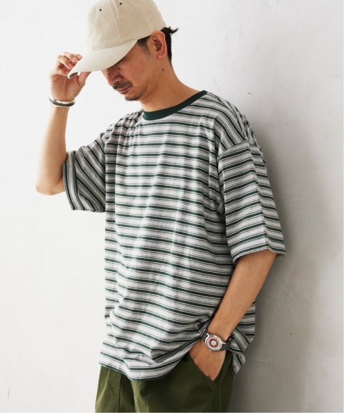 JOURNAL STANDARD relume Men's(ジャーナルスタンダード　レリューム　メンズ)/【HOUSE HOLD / ハウスホールド】 マルチボーダーTシャツ/グリーン