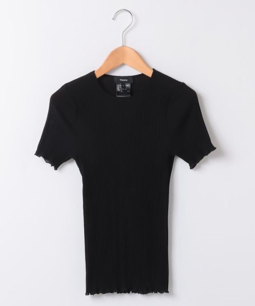 Theory(セオリー)/Tシャツ　TEXTURED TUBULAR SLIM TEE/ブラック