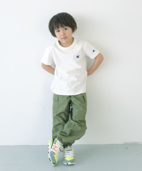 green label relaxing （Kids）(グリーンレーベルリラクシング（キッズ）)/＜Champion＞キッズ ショートスリーブ Tシャツ 110cm－130cm/OFFWHITE