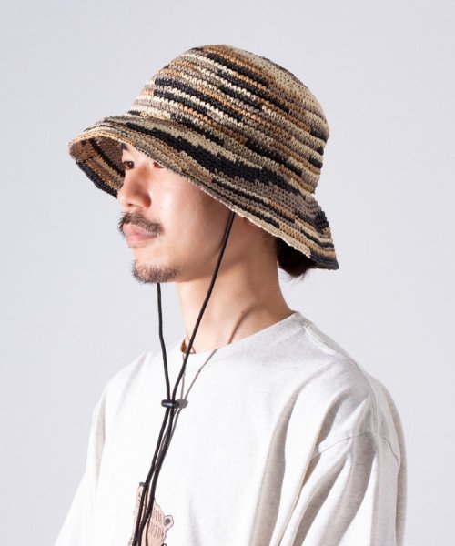 GLOSTER(GLOSTER)/【halo Commodity/ハロ コモディティー】Chip Dome Hat ペーパーハット 麦わら/グレー系1