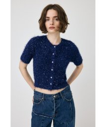 moussy(マウジー)/SHAGGY GLITTER KNIT カーディガン/NVY