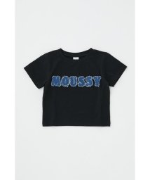 moussy(マウジー)/PATCH DENIM MOUSSY TINY Tシャツ/BLK