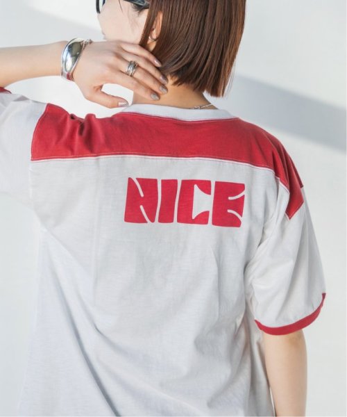 Spick & Span(スピック＆スパン)/≪予約≫フットボールTシャツ/レッドベース