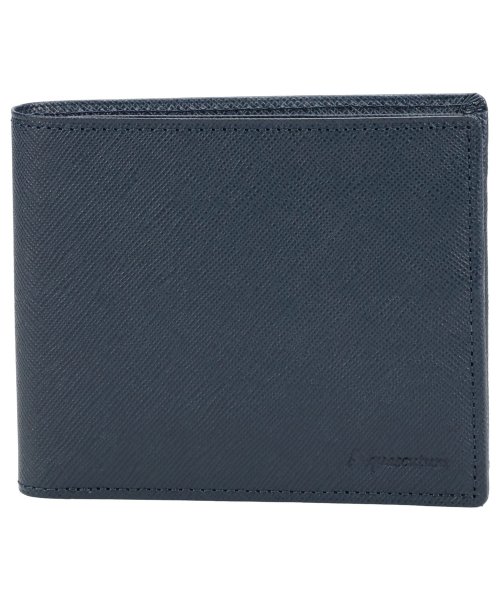 アクアスキュータム AQUASCUTUM 財布 二つ折り バーミンガム メンズ 本革 小銭入れあり BIRMINGHAM ブラック ネイビー ダーク ブラウン アクアスキュータム AQUASCUTUM BIRMINGHAM