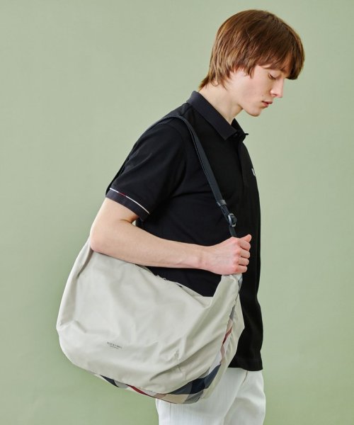 【WEB限定】パーシャルリップストップクレストブリッジチェックショルダー 