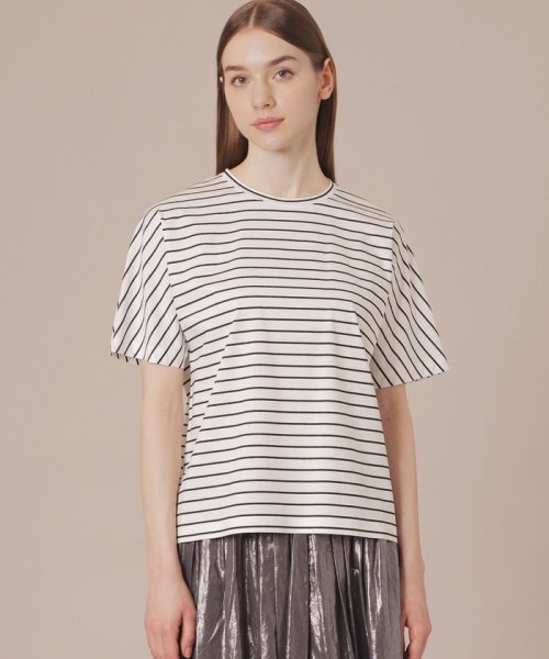 MACKINTOSH LONDON(MACKINTOSH LONDON（レディース）)/【The Essential Collection】プレーティング天竺ボーダーリラックスＴシャツ/ブラック