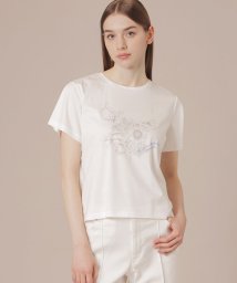 MACKINTOSH LONDON(MACKINTOSH LONDON（レディース）)/【婦人画報掲載】【BIBURY FLOWER】ハイゲージスムースバイブリーフラワープリントTシャツ/ホワイト