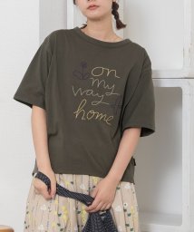 POU DOU DOU(プードゥドゥ)/on my way home刺繍Tシャツ/スミクロ