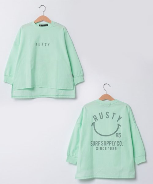 RUSTY Kids(ラスティ　キッズ)/【RUSTY】KIDSナガソデ Tシャツ/グリーン