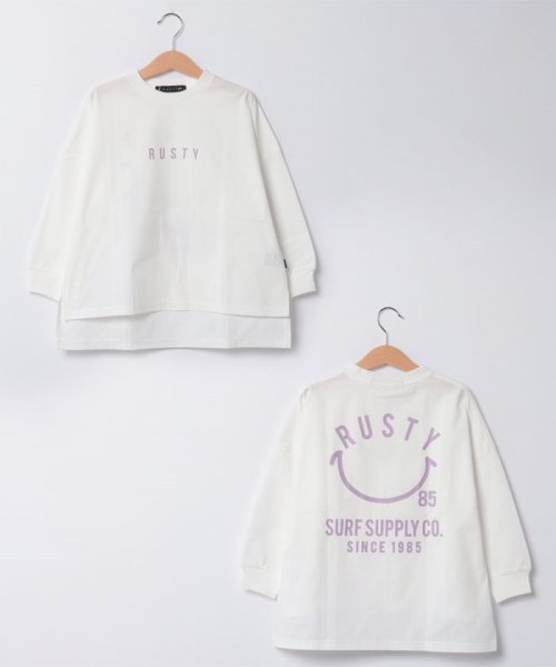 RUSTY Kids(ラスティ　キッズ)/【RUSTY】KIDSナガソデ Tシャツ/ホワイト