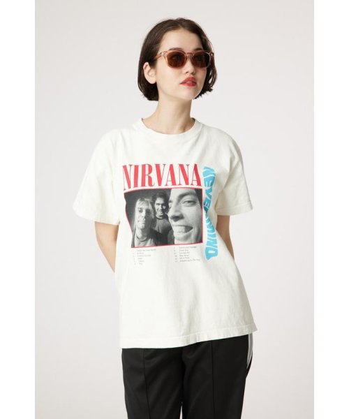 RODEO CROWNS WIDE BOWL(ロデオクラウンズワイドボウル)/NIRVANA NEVERMIND Tシャツ/WHT