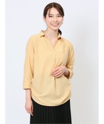 m.f.editorial(エムエフエディトリアル)/脇タックかぶり スキッパーシャツチュニック レディース シャツ カットソー トップス カジュアル インナー ビジネス ギフト プレゼント/クリーム