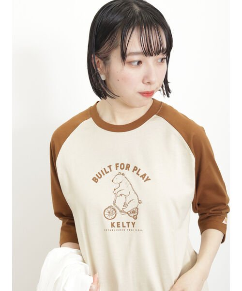 Samansa Mos2(サマンサ　モスモス)/【KELTY×Samansa Mos2】5分袖ラグランTシャツ/ブラウン