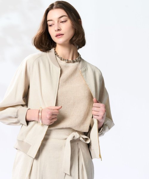 【CLASSY.6月号掲載/洗える】リネンレーヨンストレッチ ブルゾン 品番 パンツ