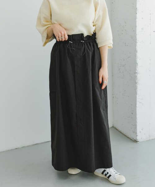 ITEMS URBANRESEARCH(アイテムズ アーバンリサーチ（レディース）)/ドロストカーゴスカート/BLK