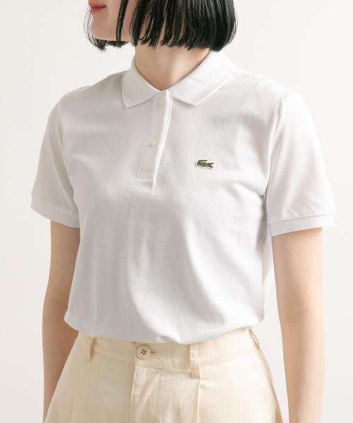 URBAN RESEARCH DOORS(アーバンリサーチドアーズ)/LACOSTE　半袖ポロシャツ/WHITE