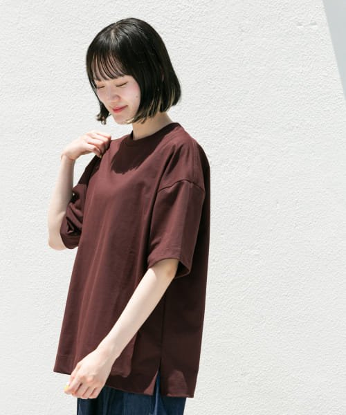 EKAL(EKAL)/『吸水速乾/UVカット』DRY OUT BIG S/S T－SHIRTS/マロン