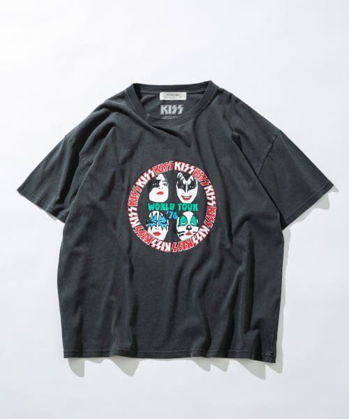 URBAN RESEARCH Sonny Label(アーバンリサーチサニーレーベル)/KISSピグメントショートスリーブT－SHIRTS/ブラック1