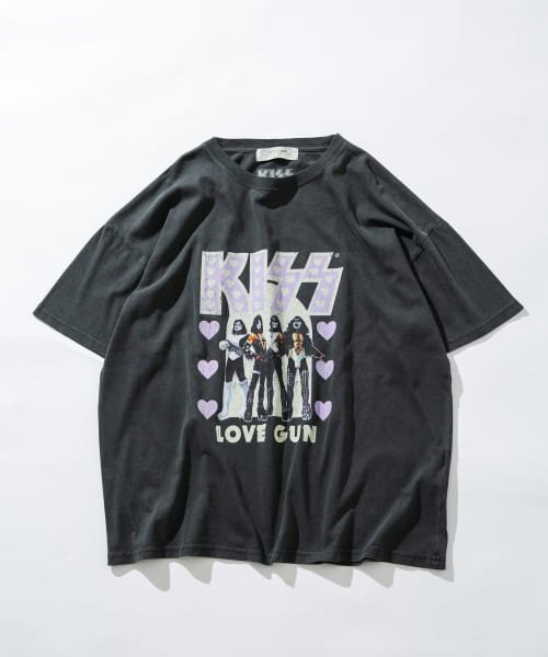 URBAN RESEARCH Sonny Label(アーバンリサーチサニーレーベル)/KISSピグメントショートスリーブT－SHIRTS/ブラック3