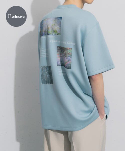 SENSE OF PLACE by URBAN RESEARCH(センスオブプレイス バイ アーバンリサーチ)/『別注』Claude Monet　グラフィックアートTシャツ(5分袖)B/L.BLUE