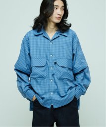 JOURNAL STANDARD(ジャーナルスタンダード)/DAIWA PIER39 TECH SPORTS OPEN COLLAR SHIRTS L/S MINI PLAIDS BE－90024/ブルー