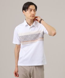 TAKEO KIKUCHI(タケオキクチ)/ファブリックパネル切替 ポロシャツ/ホワイト（001）