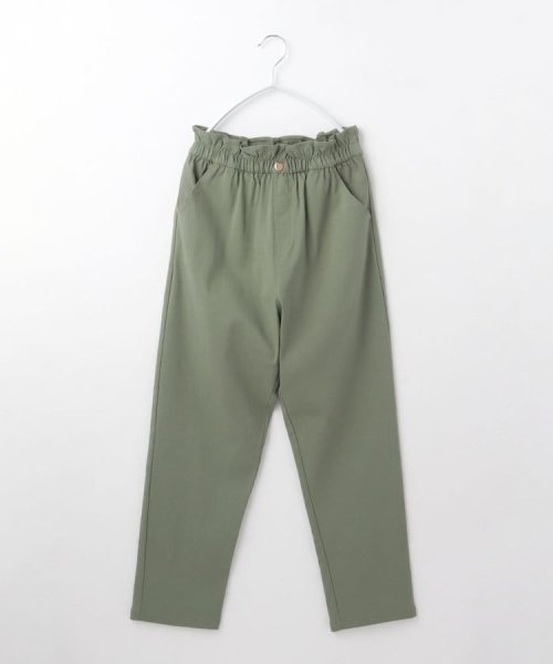 THE SHOP TK（KID）(ザ　ショップ　ティーケー（キッズ）)/【110－150】ウエストフリルハイパーストレッチパンツ/オリーブグリーン（026）