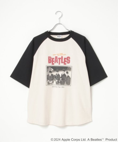 VENCE　EXCHANGE(ヴァンス　エクスチェンジ)/THE BEATLES ザ ビートルズ ツアーラグランTシャツ/オフホワイト