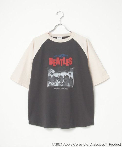 VENCE　EXCHANGE(ヴァンス　エクスチェンジ)/THE BEATLES ザ ビートルズ ツアーラグランTシャツ/チャコールグレー