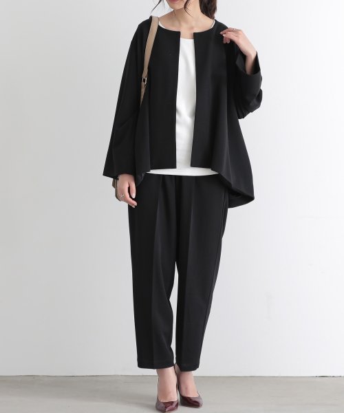 セール】セレモニースーツ パンツスーツ レディース ノーカラーゆる  