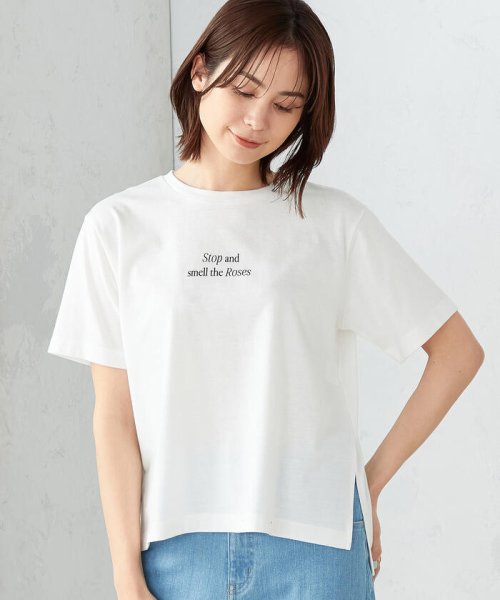 COMME CA ISM (コムサイズム（レディス）)/速乾 ロゴ 半袖 Ｔシャツ/ホワイト