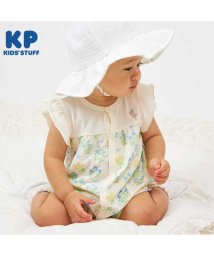 KP(ケーピー)/KP(ケーピー)【日本製】mimiちゃんの花×リボン柄ショートオール(Free)/アイボリー