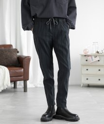 aimoha(aimoha（アイモハ）)/aimoha men STRIPE SLIM SLACKS ストライプスリムパンツ/ダークグレー