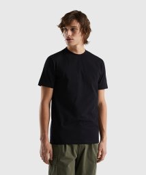 BENETTON (mens)(ベネトン（メンズ）)/ストレッチクルーネック半袖Tシャツ・カットソー/ブラック